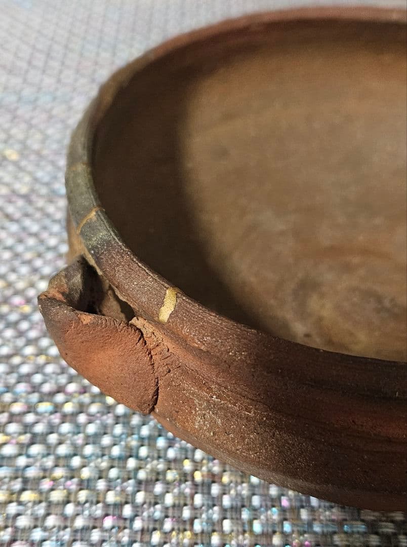 室町〜江戸初期　古備前　片口　酒次　 片口茶碗　伝世時代箱　最大径13.9cm