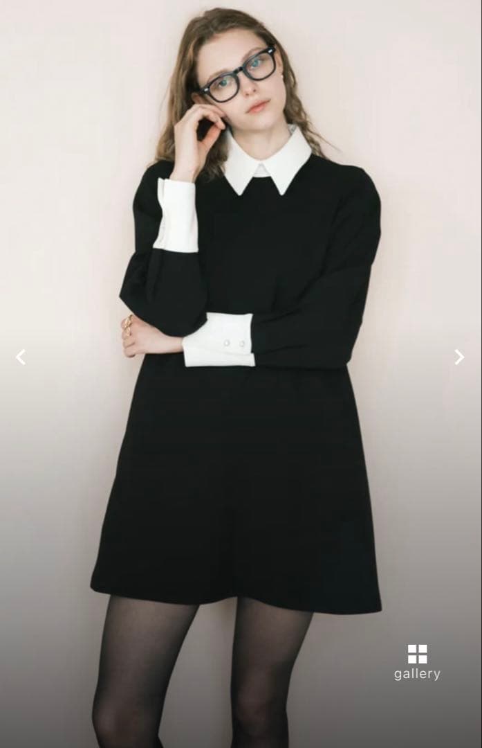 foufou フーフー バイカラー ミニドレス　ワンピース