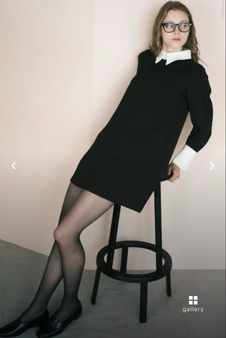 foufou フーフー バイカラー ミニドレス　ワンピース