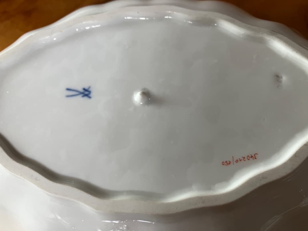 マイセン：インドの華フルーツ、デザート＆菓子皿プレート三種：