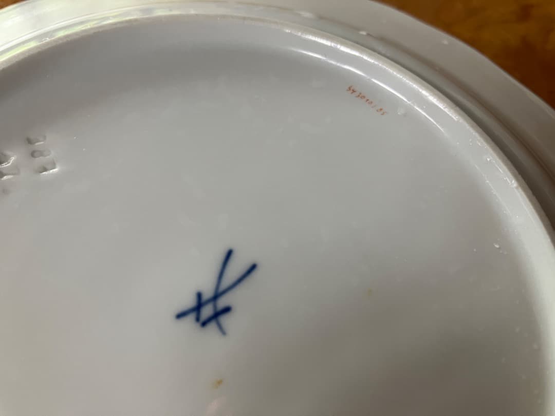 マイセン：インドの華フルーツ、デザート＆菓子皿プレート三種：