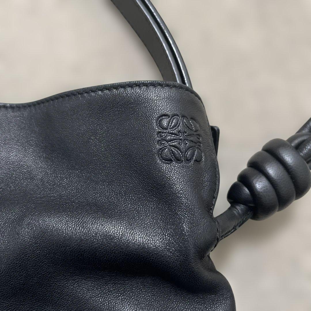 LOEWE フラメンコノットレザーショルダーバッグブラック　スモール
