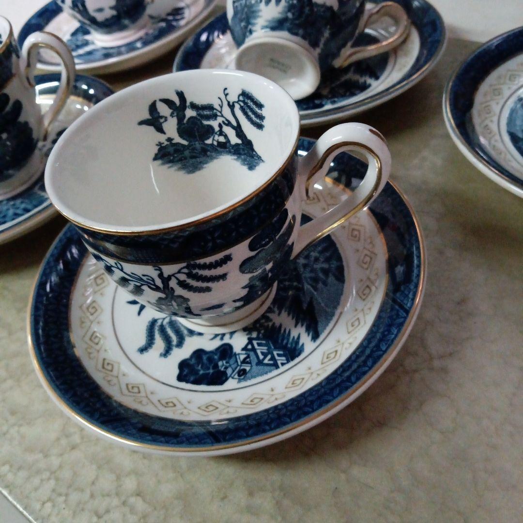 ニッコー、山水デミタスカップソーサー5客、未使用品