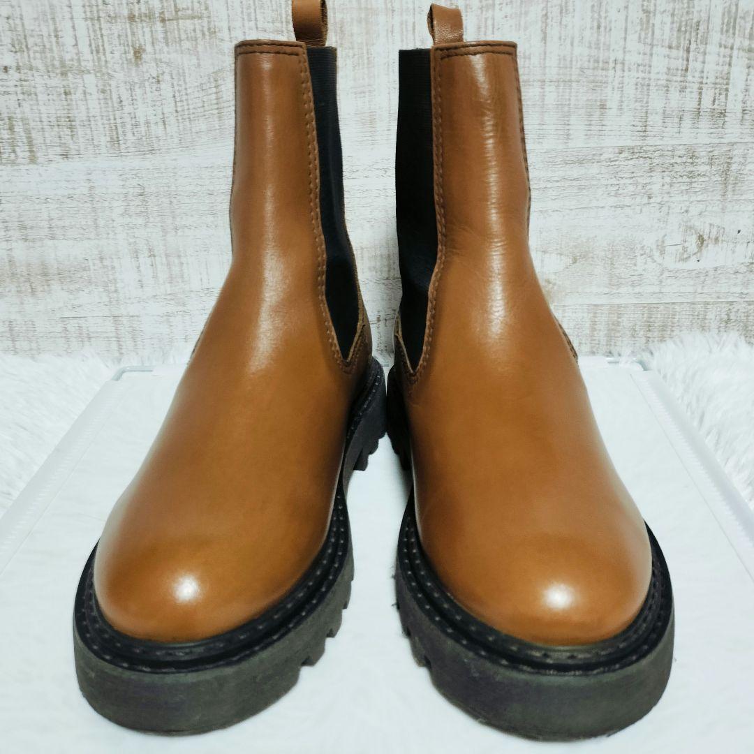 極美品 GALERIE VIE サイドゴアブーツ 23.5 本革 ギャルリーヴィ