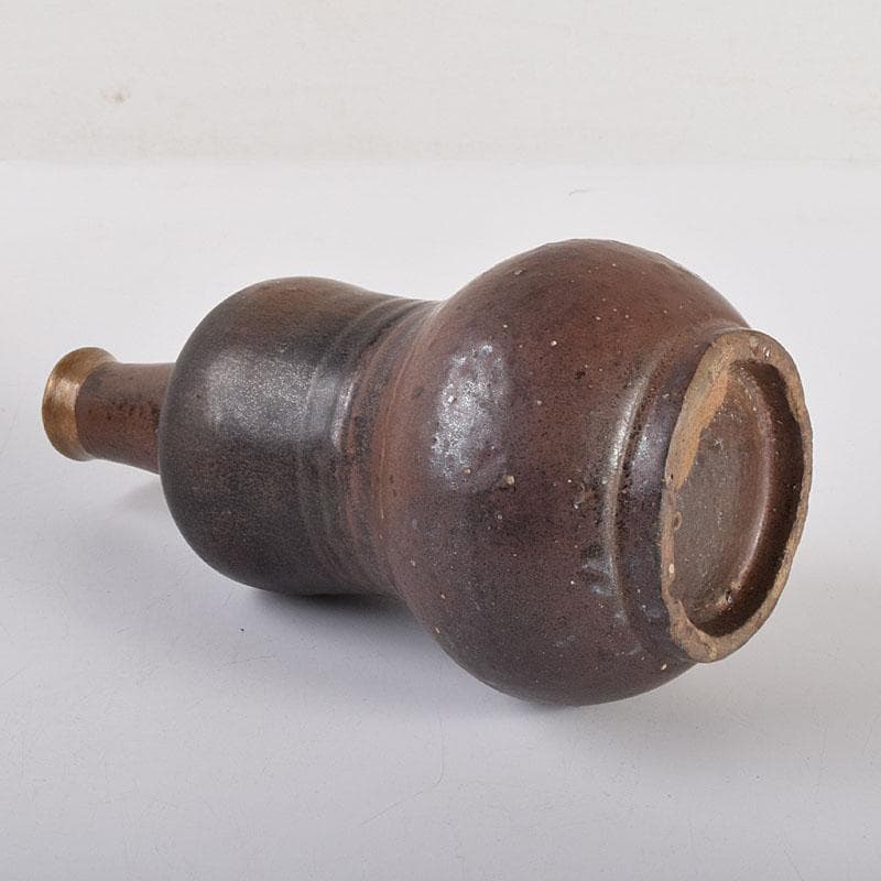 瀬戸焼　古瀬戸　藤四郎　瓢箪形　徳利　時代箱　審査結果書あり　V　R7782