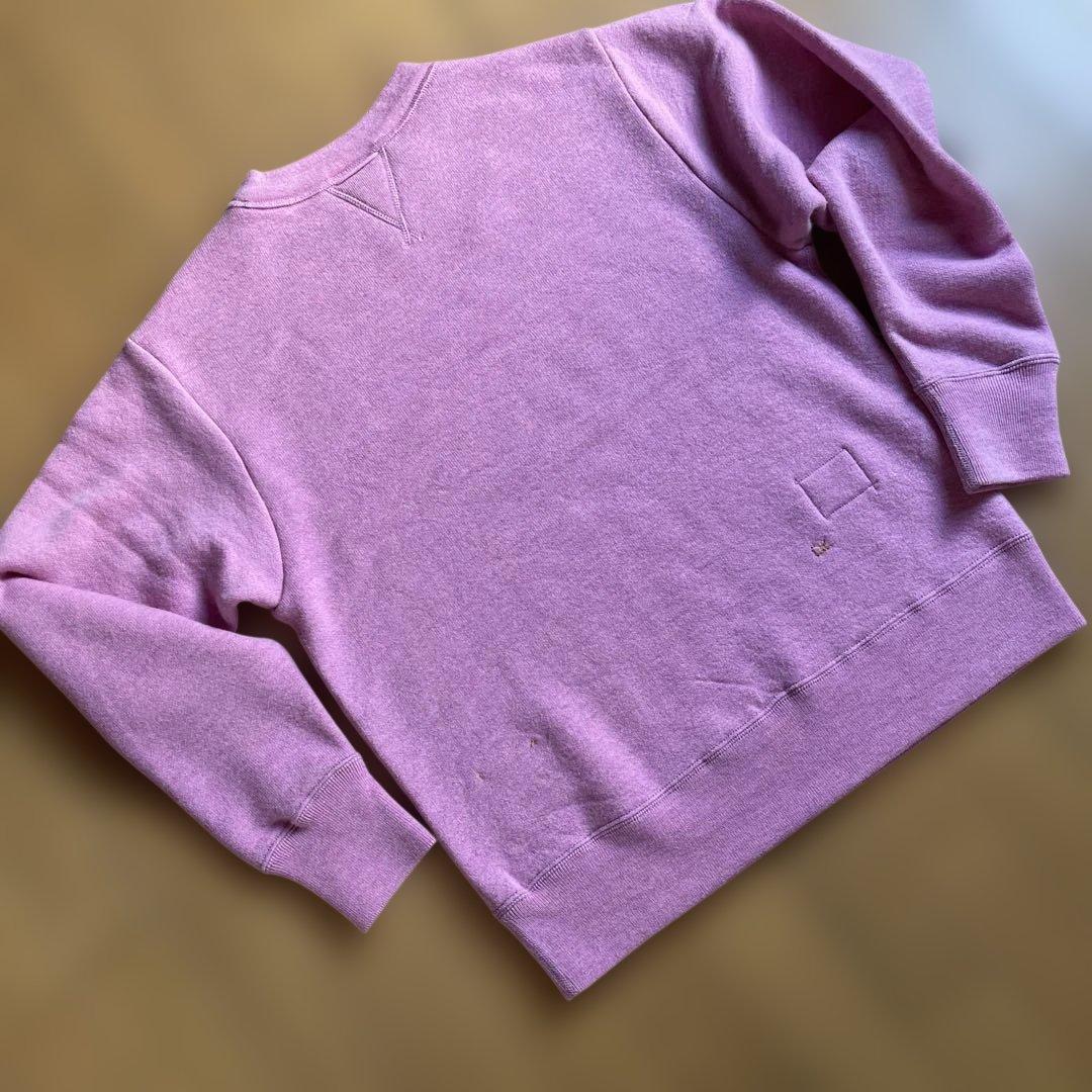 45r wool ヨコ裏毛の908スウェット　ピンク
