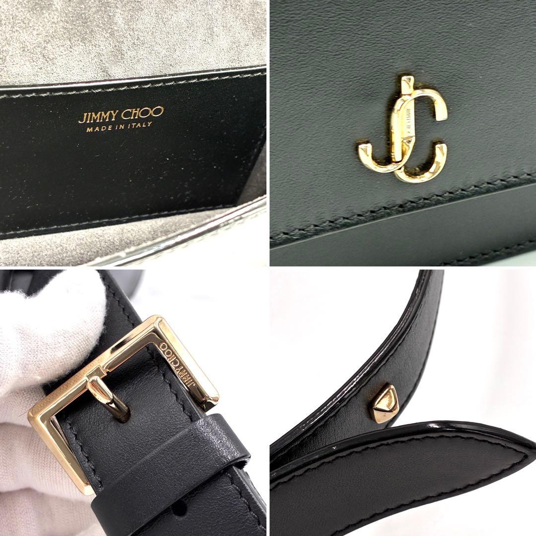 【極美品】ジミーチュウ デカロゴ ボディバッグ ウエストバッグ 正規品 ブラック