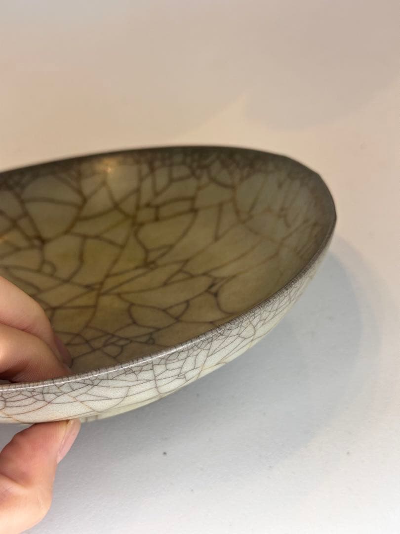 Qucollect專用宋代　哥窯　青瓷　盤　開片　古陶磁　青瓷皿　骨董