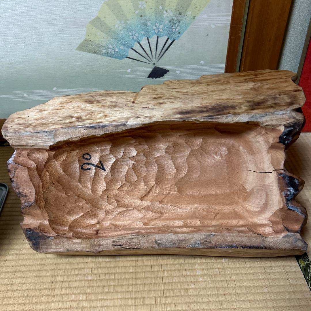 木の置物　亀