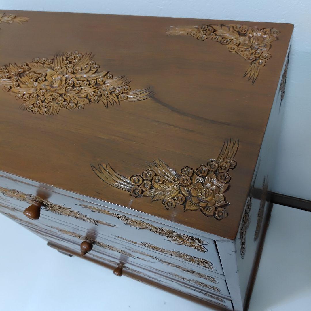 彫刻家具 木彫りチェスト