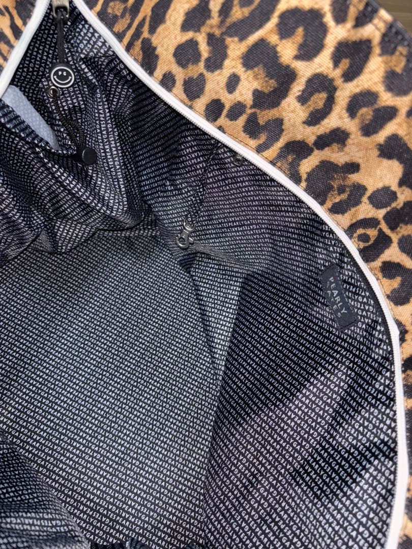 （本舗ひろろ）パーリーゲイツ、レオパード柄シリーズ、ロッカーバッグ