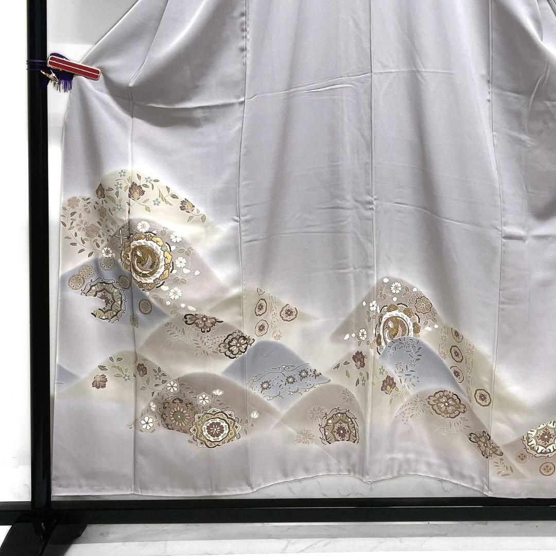 作家もの　色留袖　金駒刺繍　鳳凰紋　華紋　唐花　比翼付き　着物　033a d