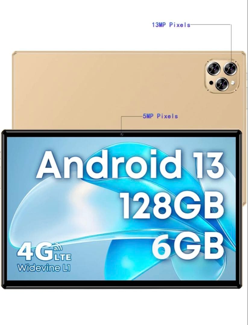 QETUPA タブレット Android 13 6GB/128GB セット付き