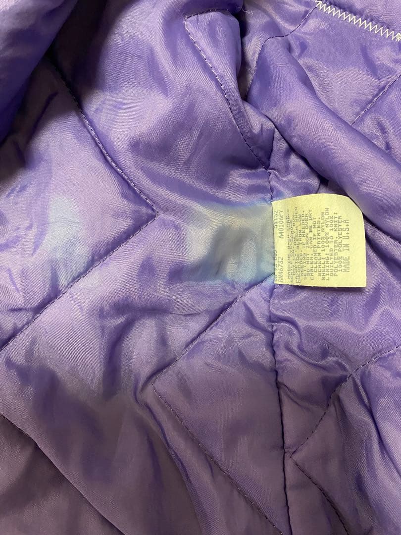 90s　chalk line　サテン　スタジャン　レイカーズUSA製　L