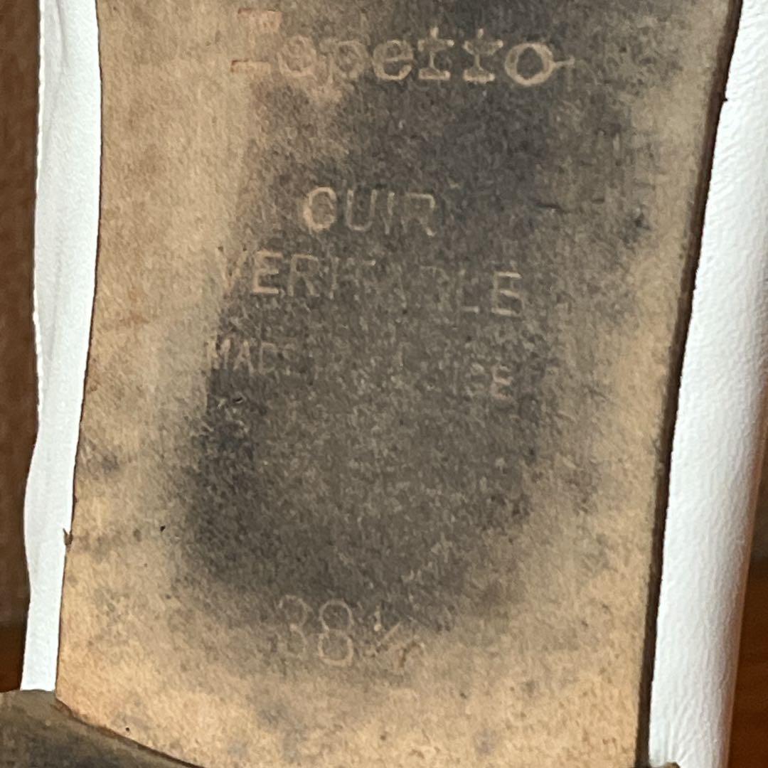 レペット サンドリオン 38.5 白 ホワイト フラットシューズ 24cm