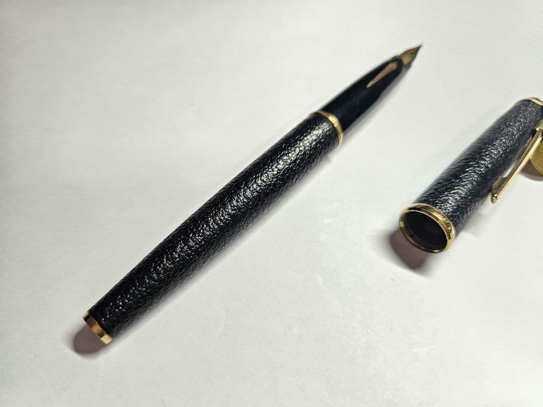 プラチナ万年筆 シープ 革 14K 万年筆 廃盤 廃番 細字