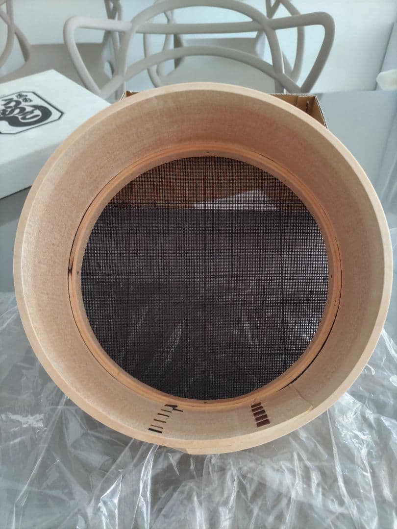 足立茂久商店 馬毛うらごし器 木ベラなし 箱取説あり 和菓子づくりに