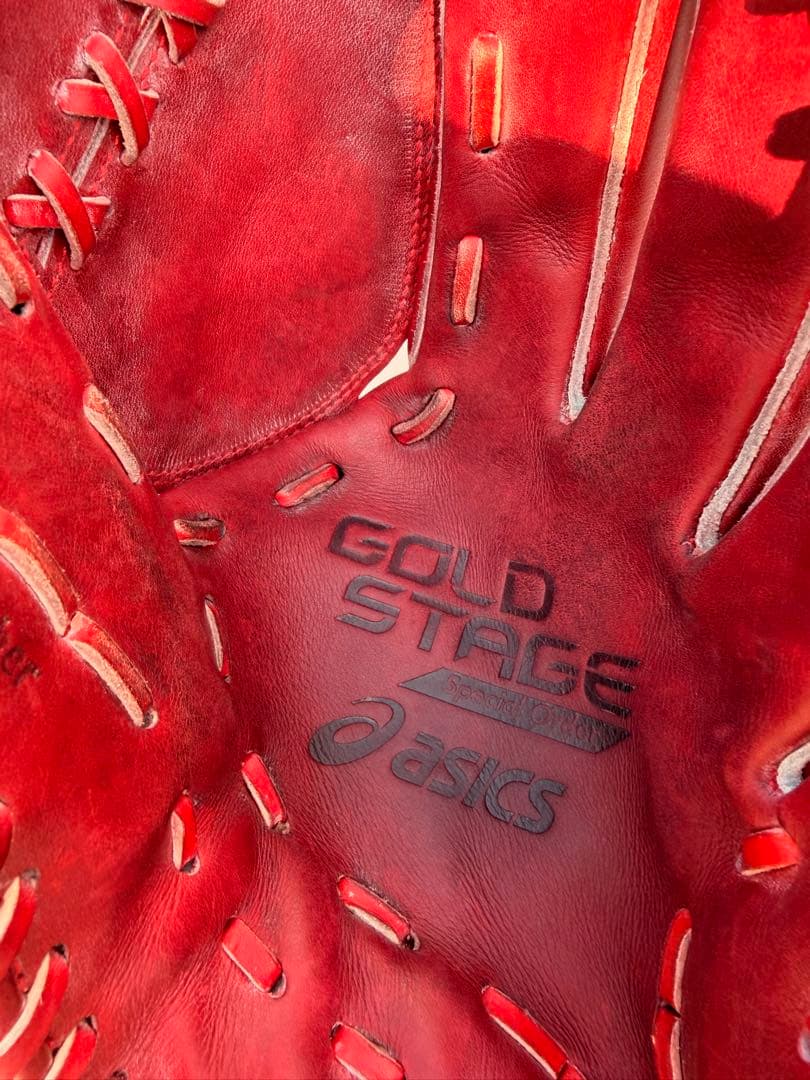 大谷翔平2020年モデル　ASICS GOLD STAGE 硬式グローブ レッド