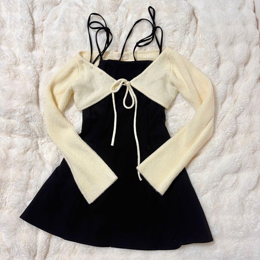 ワンピース ANDMARY Lamia knit set minidress