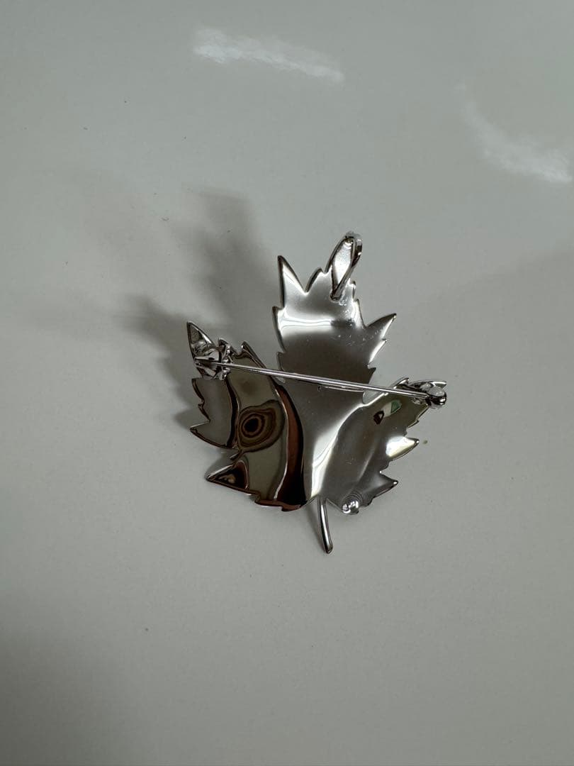 MIKIMOTO ミキモト パール リーフ ブローチ トップ