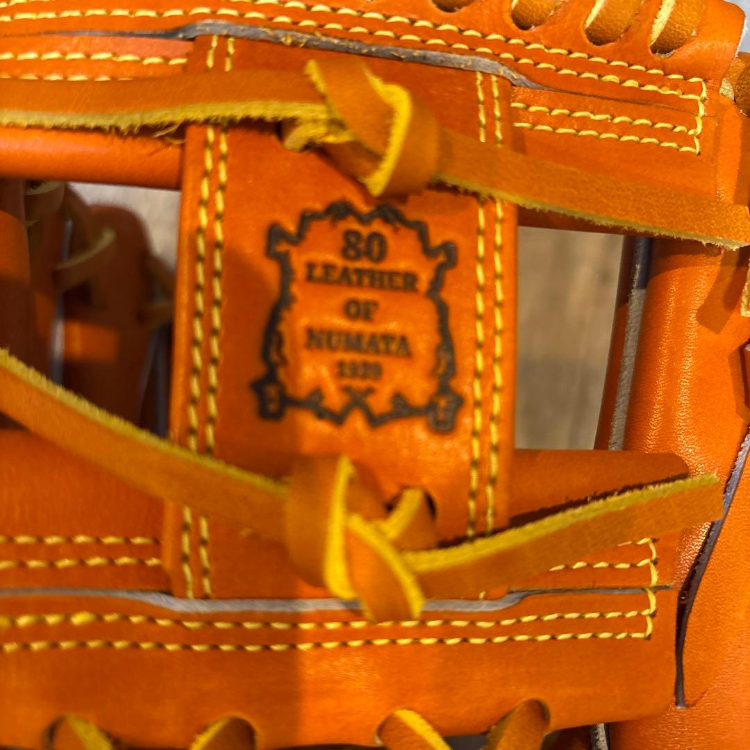 JUTERU 硬式グローブ レザー オレンジ