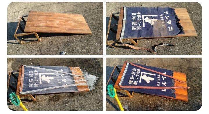 キッコーマン 帆前掛 ４枚揃 野田醤油株式会社 天下一品 亀甲萬印 H15584