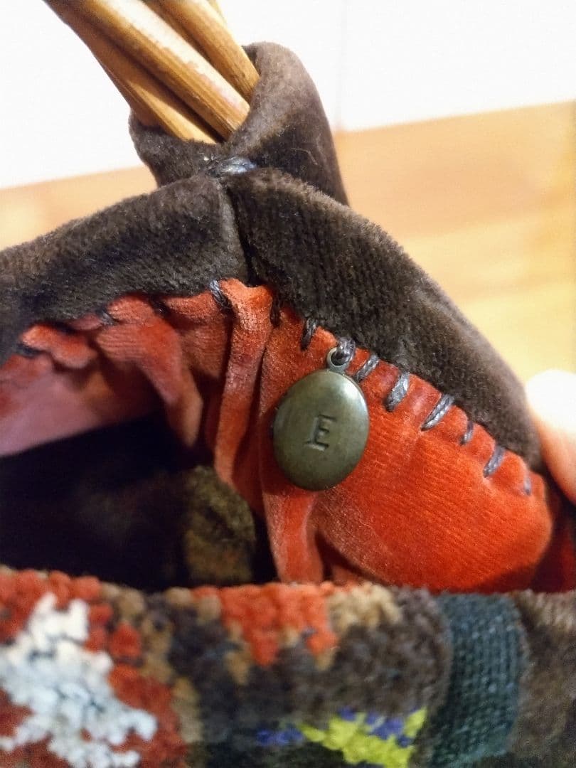 【週末限定価格】エバゴス　シェニール織り 　カゴバッグ