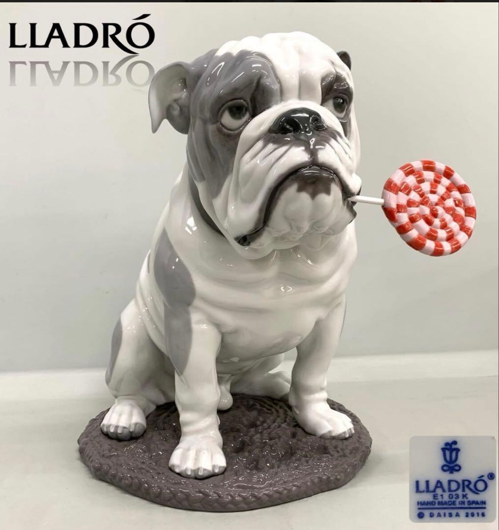希少品　ブルドッグとロリポップ　LLADRO
