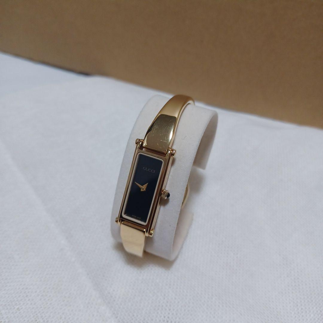 [ジャンク品] GUCCI グッチ 腕時計 1500 ゴールド ブラック