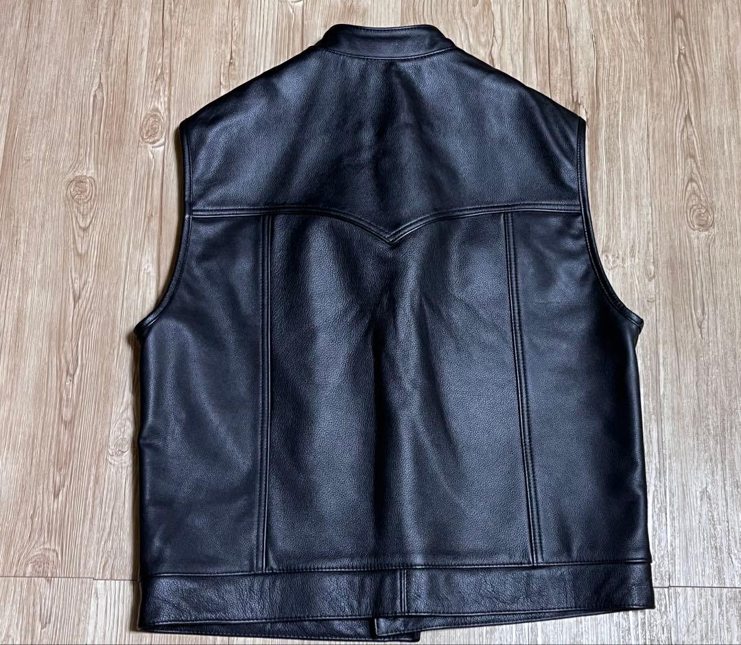 廃盤 Lil Joes リルジョー レザー ベスト XL ヘルズ　クラブスタイル