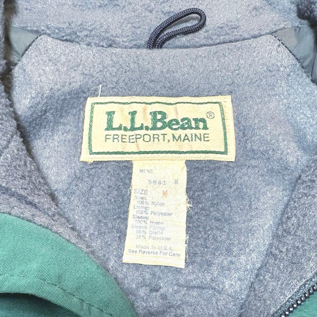 【極美品/USA製】90s L.L.Bean ウォームアップジャケット 緑 M