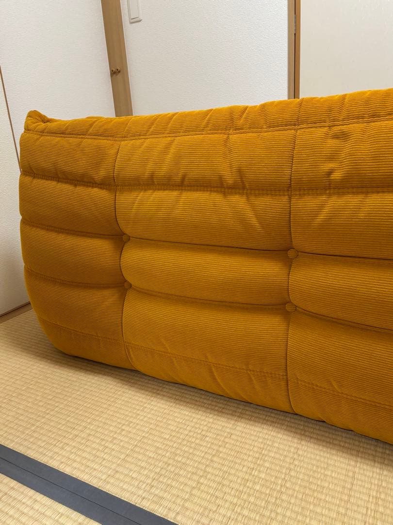 ロゼトーゴソファ マスタード色 3人掛け