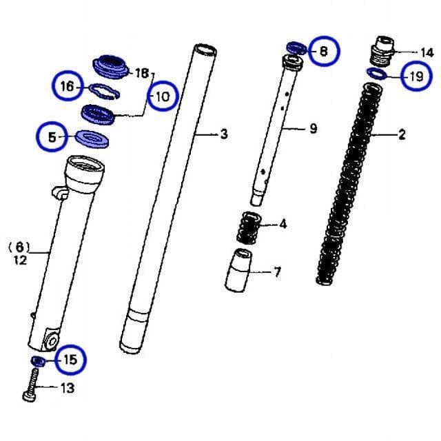 ホンダ純正 NS-1 フロントフォーク オーバーホールセット 新品 送料込み