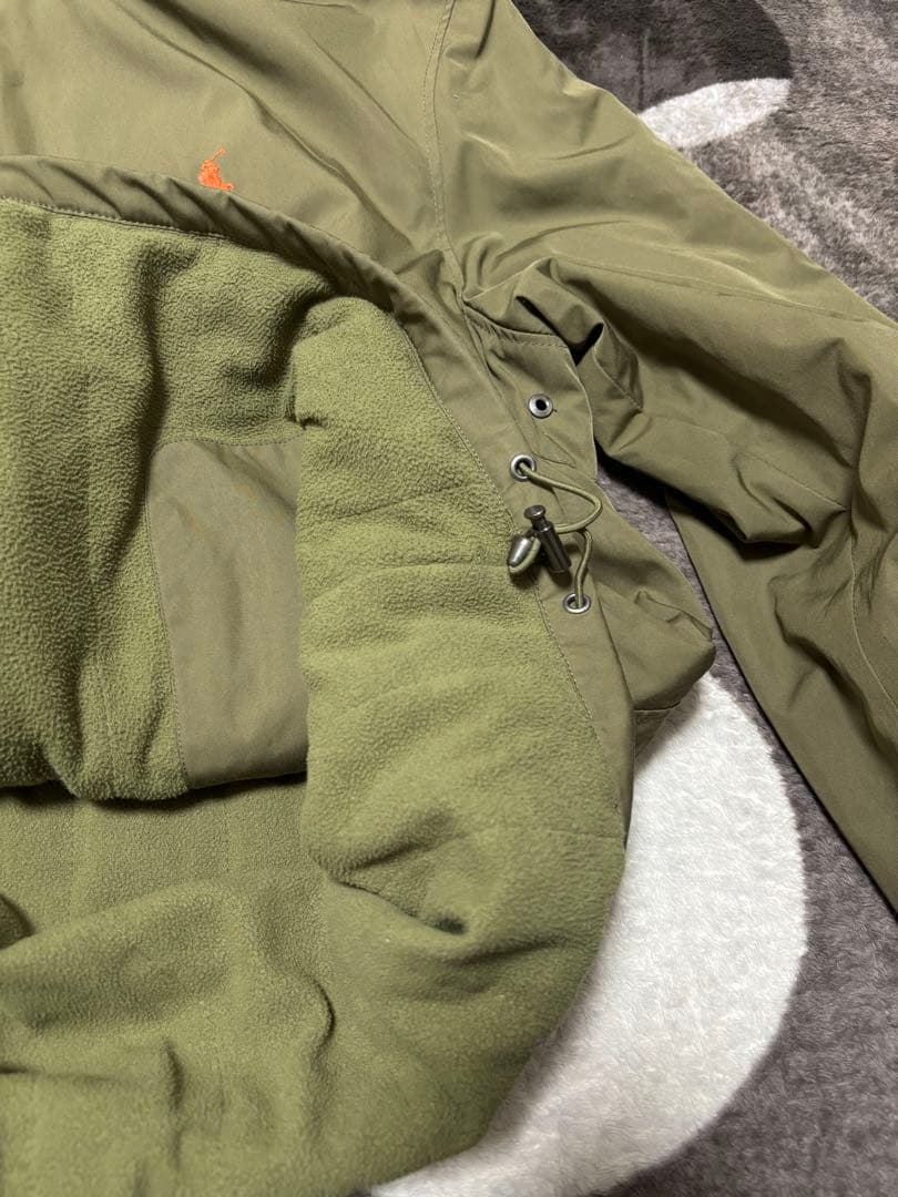 美品 ポロラルフローレン 2way ブルゾン ジャケット メンズ カーキ M