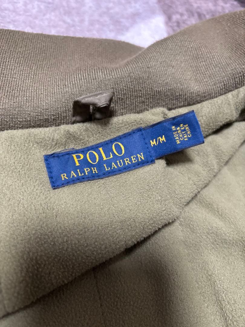 美品 ポロラルフローレン 2way ブルゾン ジャケット メンズ カーキ M