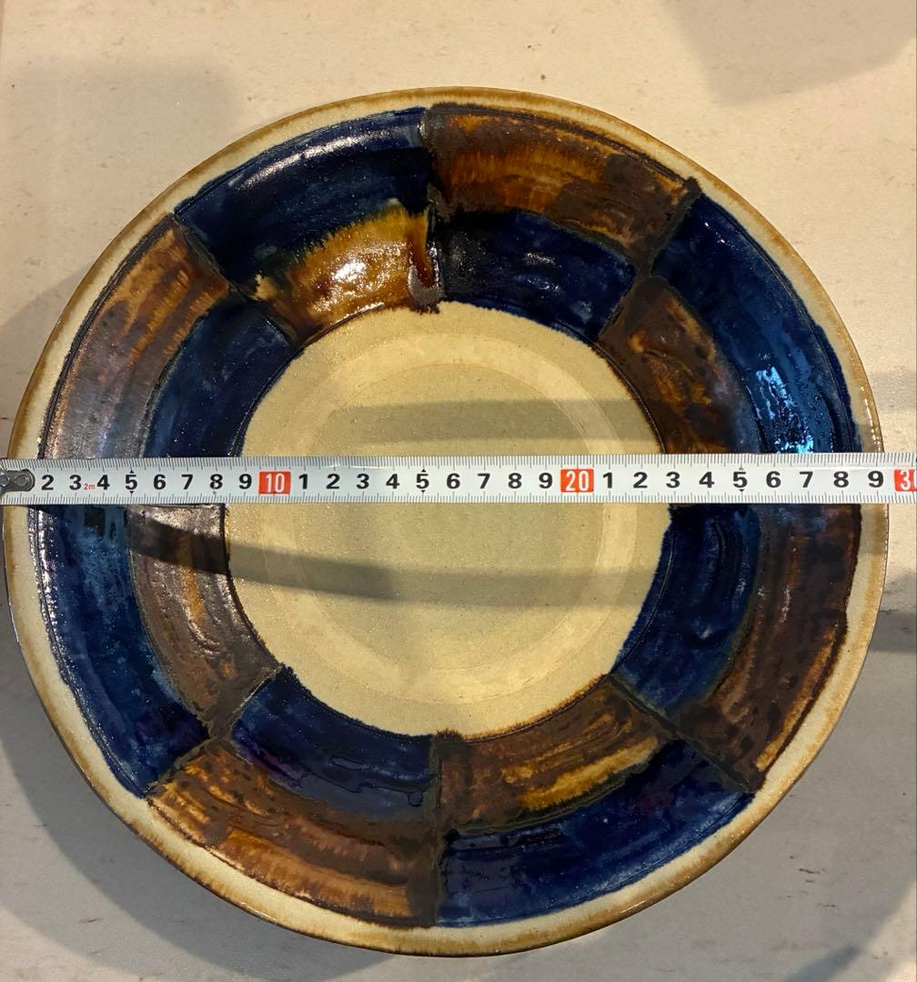 【極美品】やちむん　沖縄陶器　田村窯　30㎝大鉢