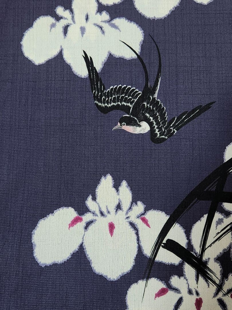 ★撫松庵★セオα 菖蒲×ツバメ柄 浴衣 レディース 大人