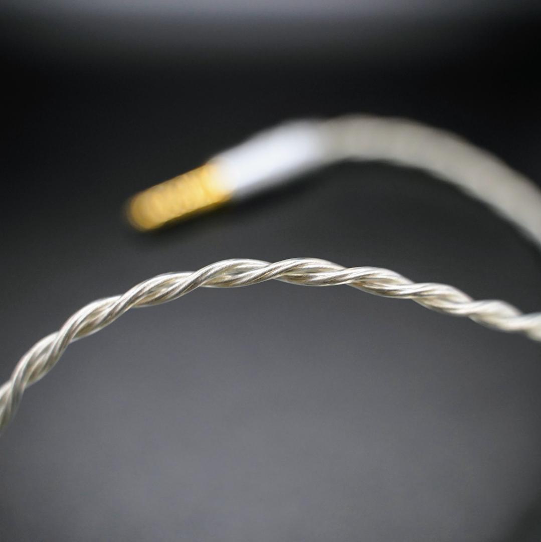 最高峰7N 超冷凍製単結晶銅銀メッキ！最高スペックリケーブル2pin/3.5mm