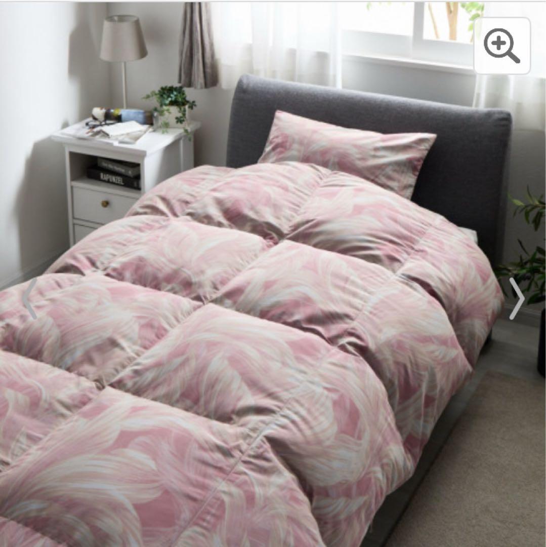 クイーンsizeモリリン抜群の暖かさ！日本製！ホワイトダウン蓄熱羽毛掛 けふとん