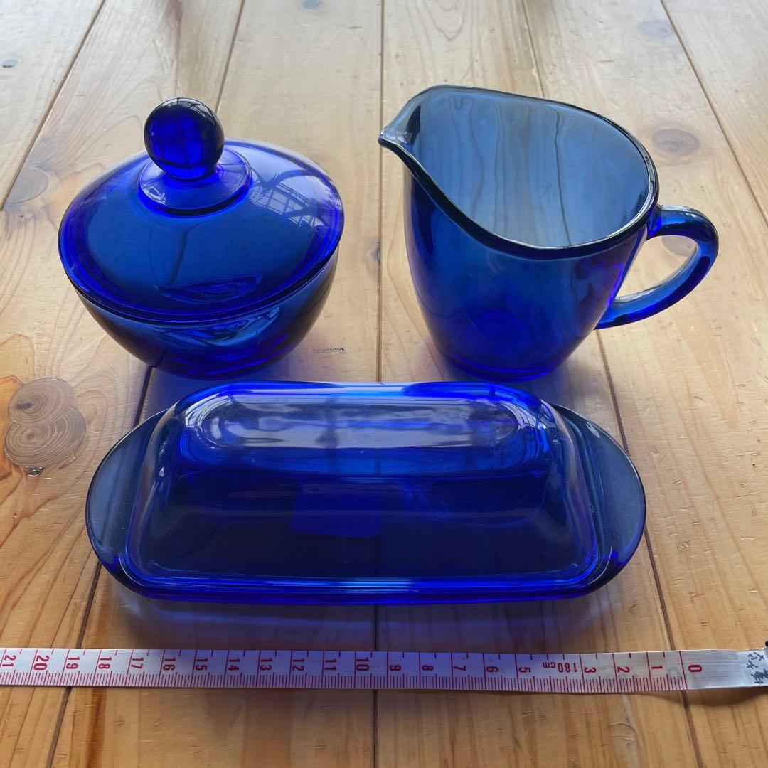 食器 Vintage Anchor Hocking Cobalt Blue set