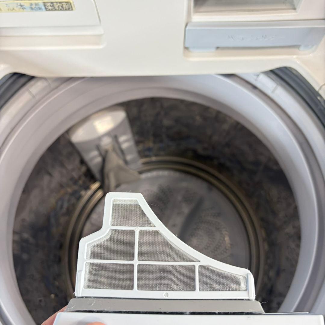 744 完全動作品乾燥機能付き　洗濯機　SHARP　ガラストップ　スタイリッシュ