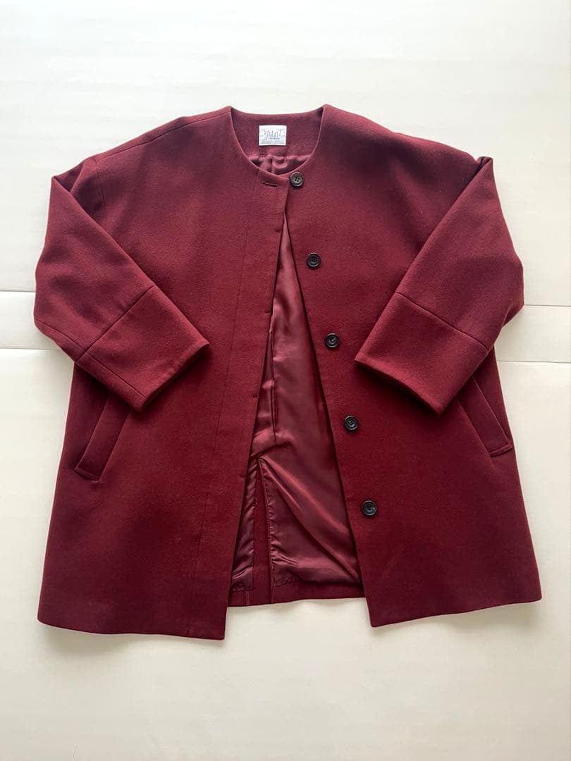 【yuni コート】毛100%、ドロップショルダー