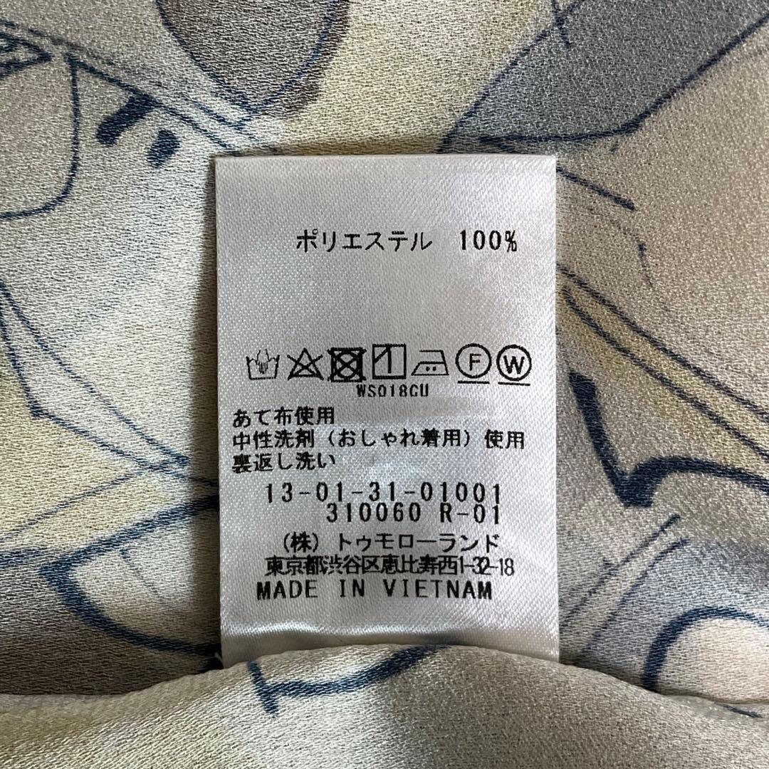 tomorrowland コレクション メロウフラワープリント ボウタイブラウス