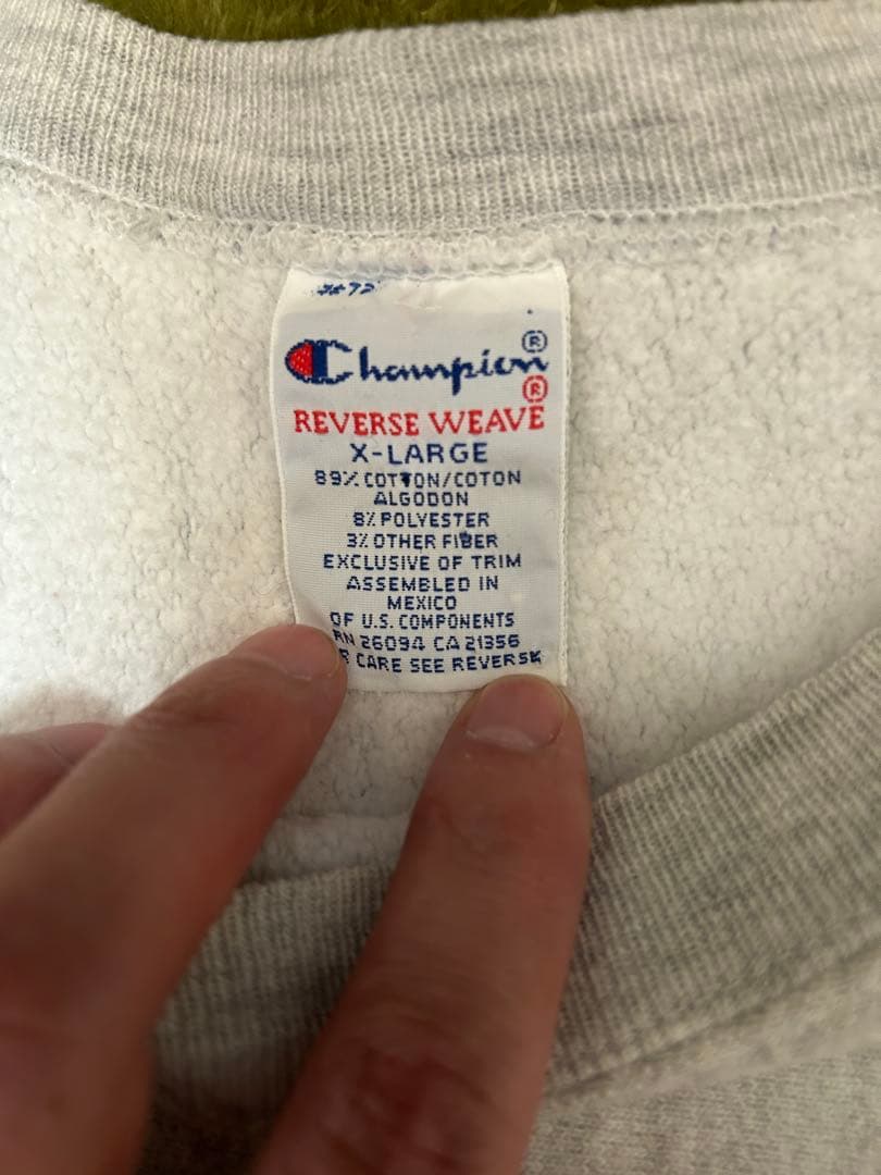 【90s USA製】チャンピオン リバースウィーブ グレー カレッジ スウェット