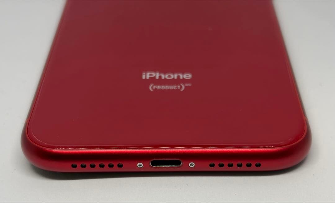 【美品】iPhone XR 128GB赤レッドSIMフリー 元箱+新品フィルム