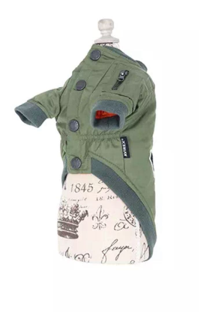 AVIREX 犬服 MA-1 定番のカーキ、ブラック2枚セット　XS