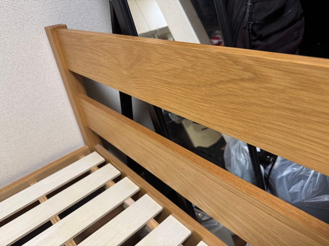シングルベッド　無印　オーク材突板(3月以降処分)