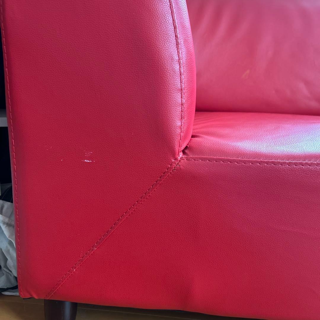 赤　ソファ　ソファー　L字型ソファ　コーナーソファ　2つセット