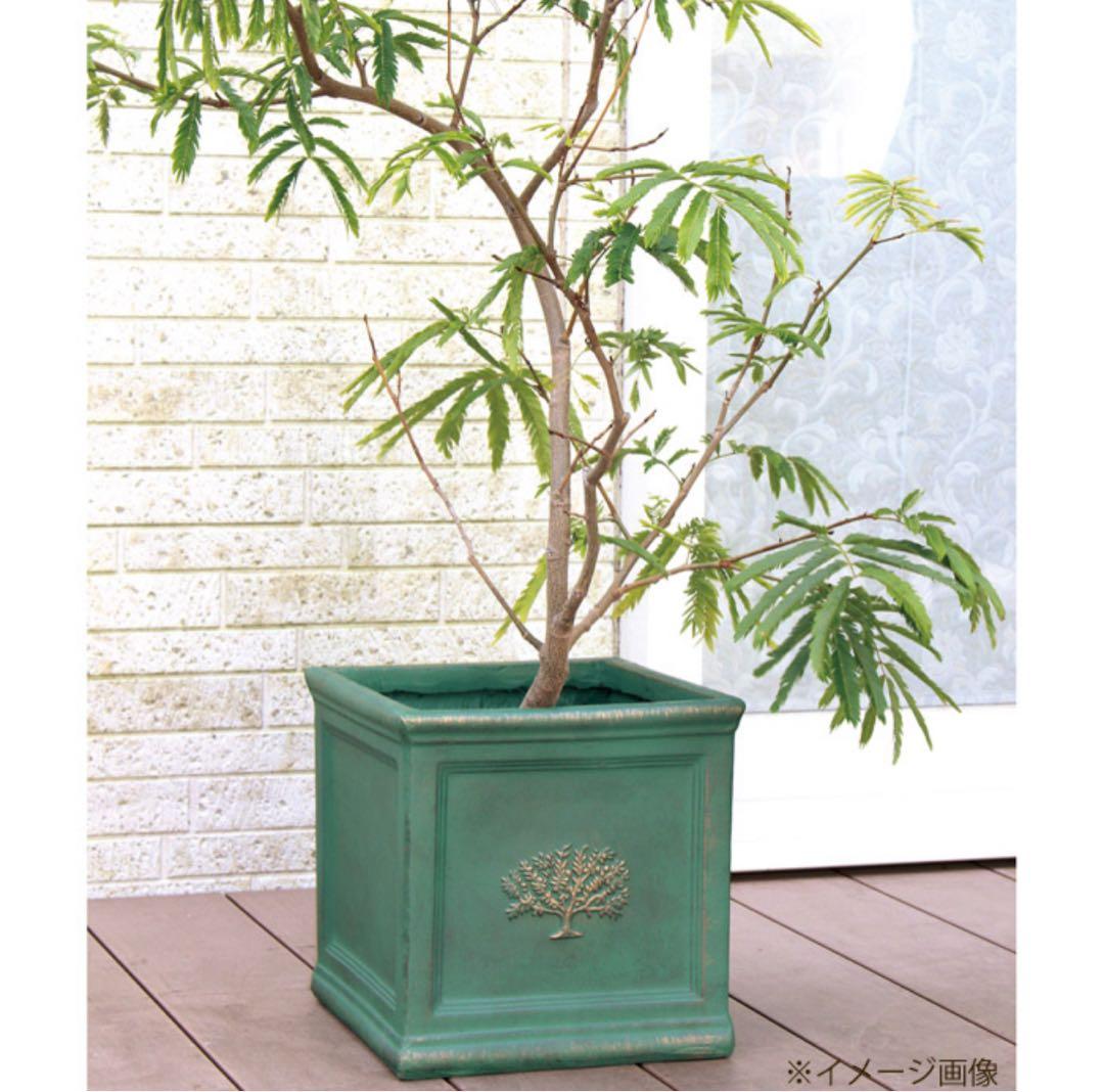 四角プランター 32cm グレー 8号 2個セット