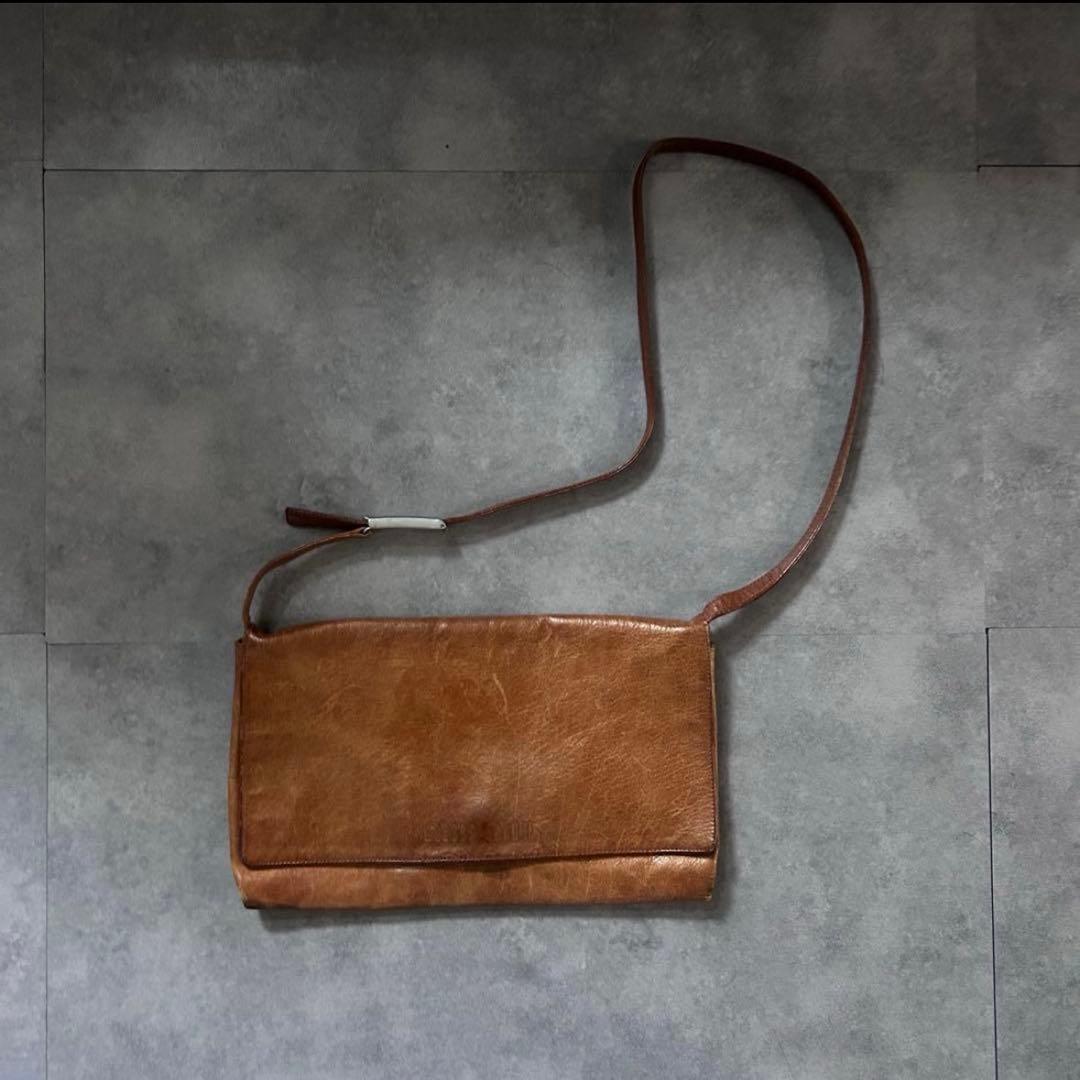【超激レア❗️】archive miumiu レザー　ショルダーバッグ　ブラウン